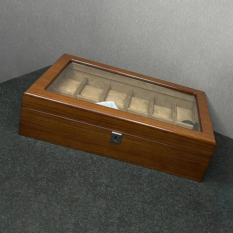 Coffee Wooden 12 Slots Watch Organizer & Gift Case